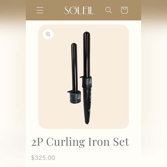 Soleil 2p Double curling iron- Salon Quality- Durable- Ceramic-Ionic-Infrared - Picture 4 of 4